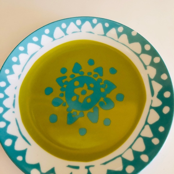 Crate&Barrel Other - 2 Crate & Barrel Ceramic Salad Plates in Green & Blue